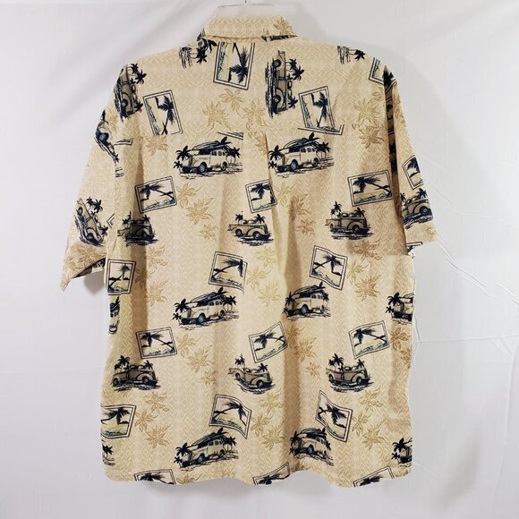Kocal Men’s Island Hawaiian VTG Cars Print Button Down Cotton Shirt – Size Large - Picture 8 of 13